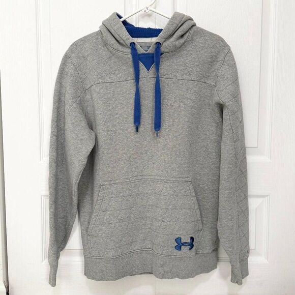 Men Under Armour Classic Fit Hoodie in Blue/Gray Size Medium - Picture 1 of 8